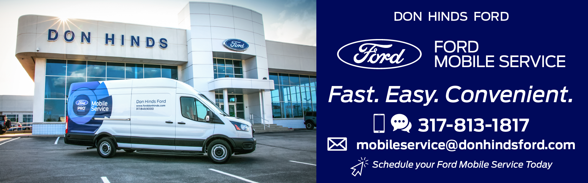 Ford Mobile Service banner Don Hinds Ford