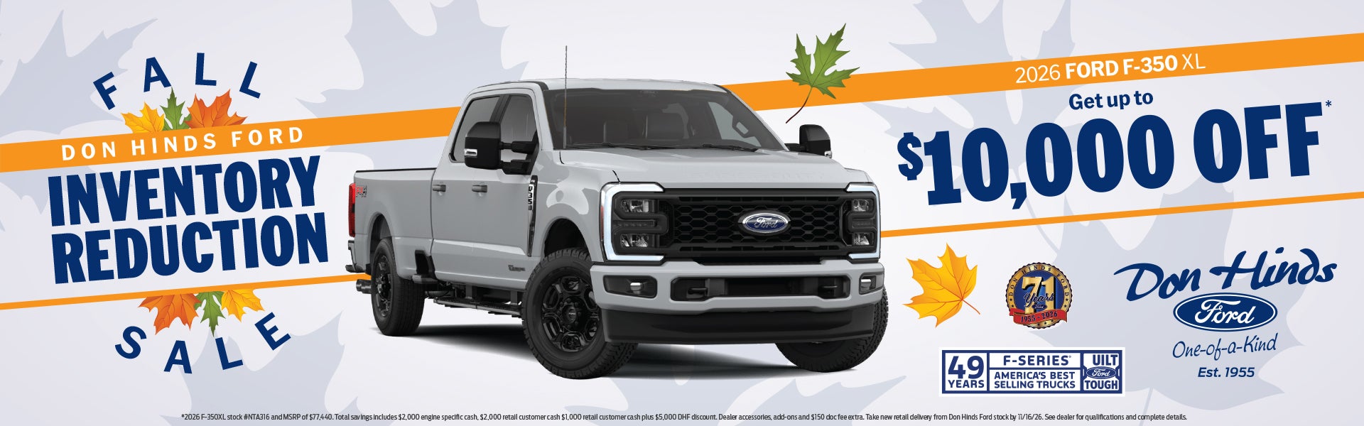 Fall Inventory Reduction at Don Hinds Ford
