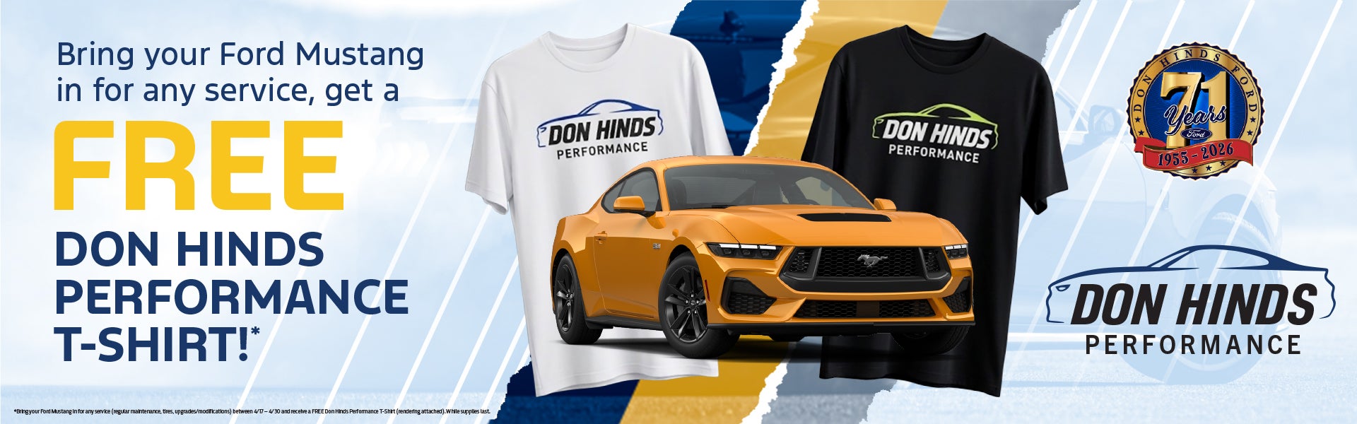 Mustang Owners offer Service your Mustang & get free T-shirt