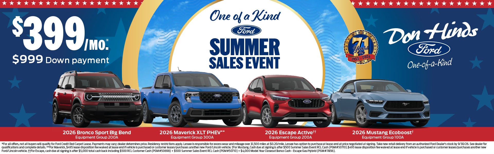 Summer Sales Event at Don Hinds Ford