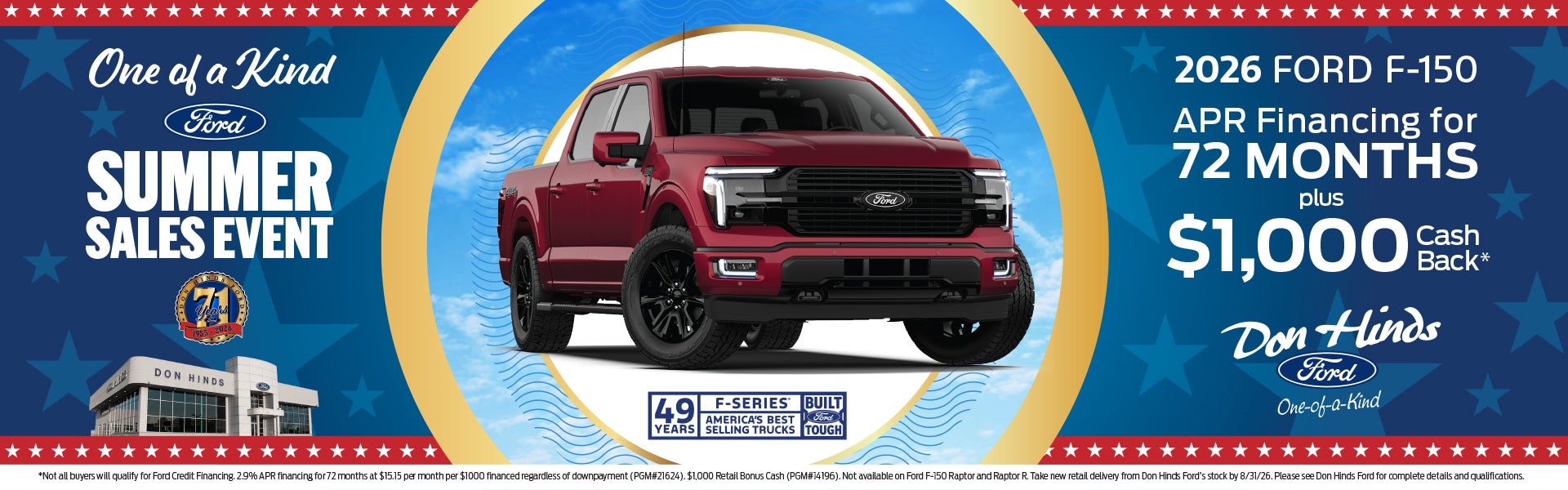 Summer Sales Event at Don Hinds Ford