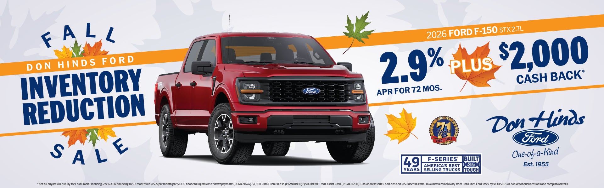 Don Hinds Ford Inventory Reduction Sale