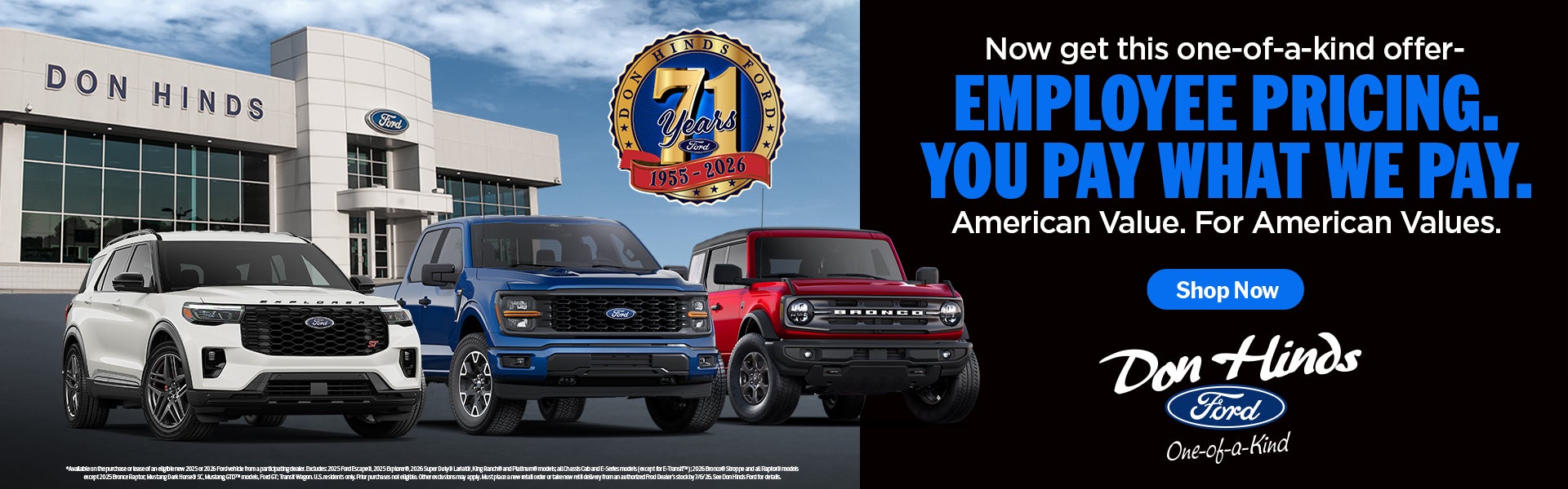 Ford Employee Pricing at Don Hinds Ford